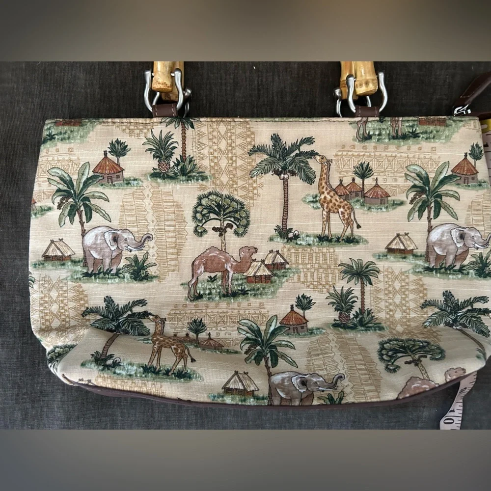Cute Safari Purse Bamboo Handles - Picture 4 of 8